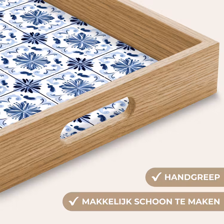 Dienblad - Patroon - Tegel - Blauw — 5
