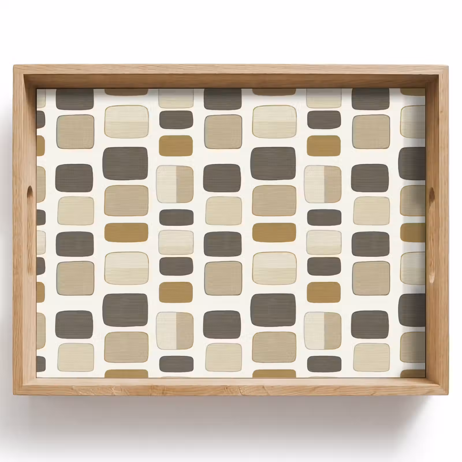 Dienblad - Blokken - Vintage - Grijs — 1