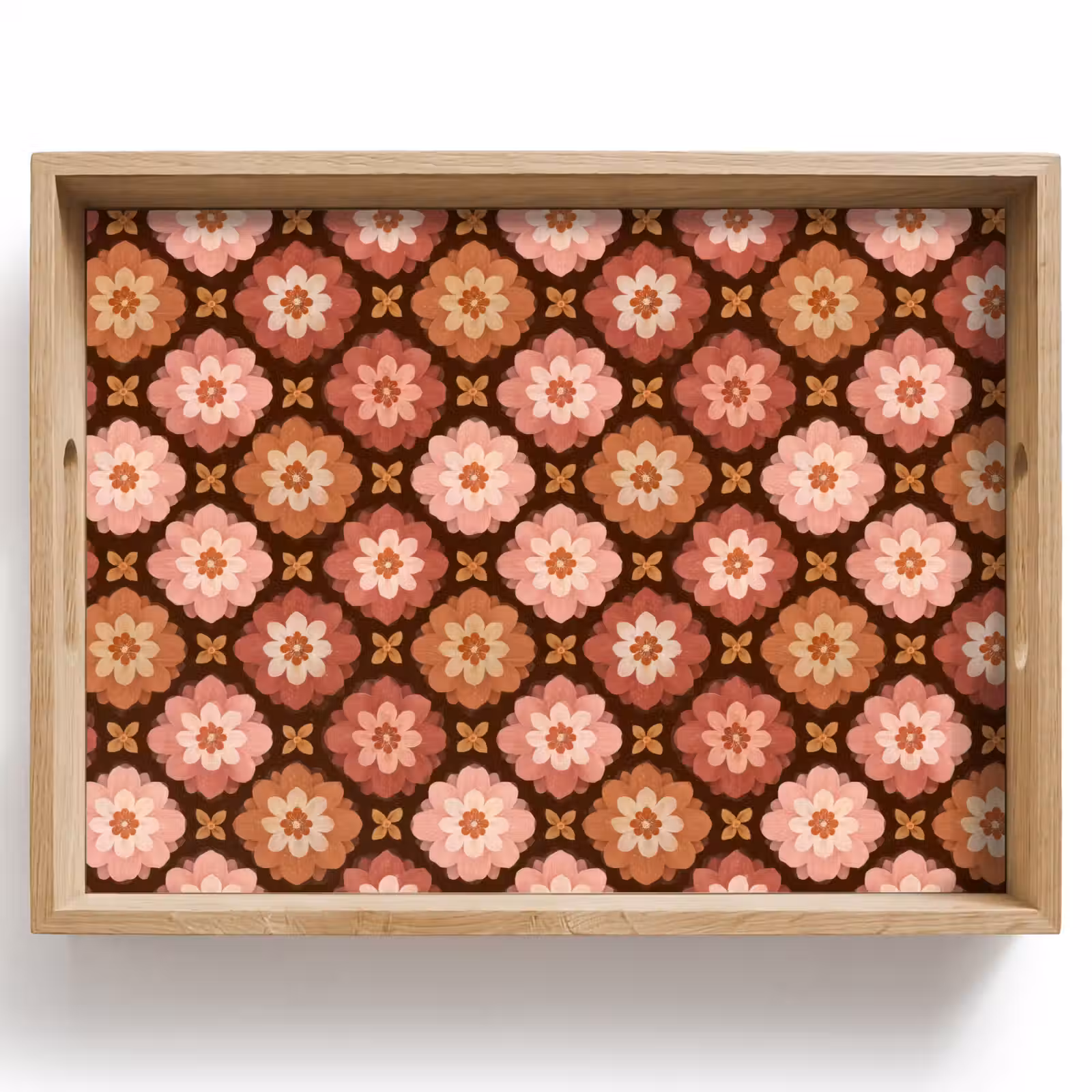 Dienblad - Geometrisch - Bloemen - Kleurrijk — 1