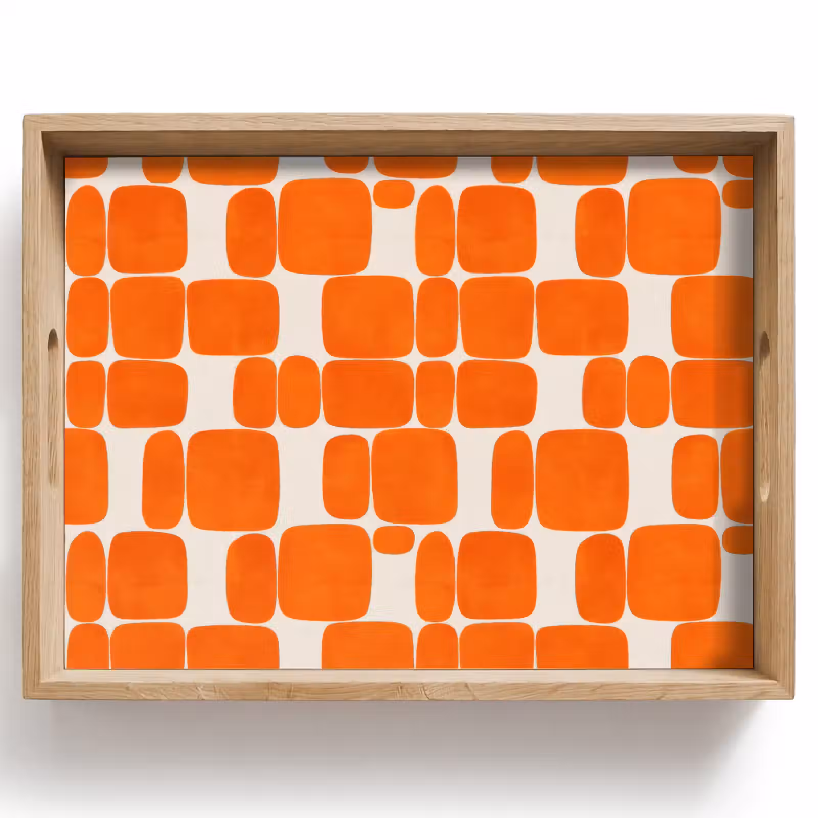 Dienblad - Patroon - Retro - Oranje — 1