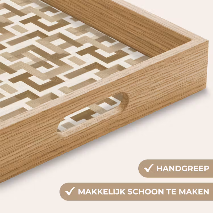 Dienblad - Geometrisch - Retro - Bruin — 5