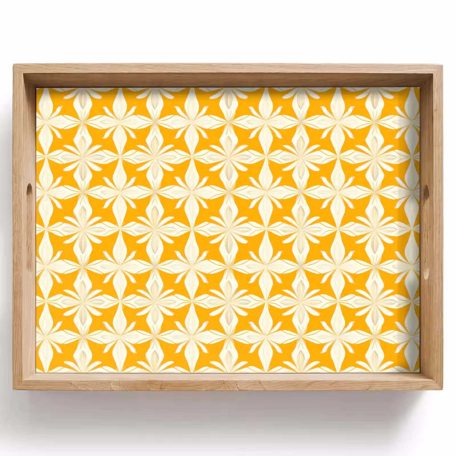 Dienblad - Patroon - Retro - Geel — 1