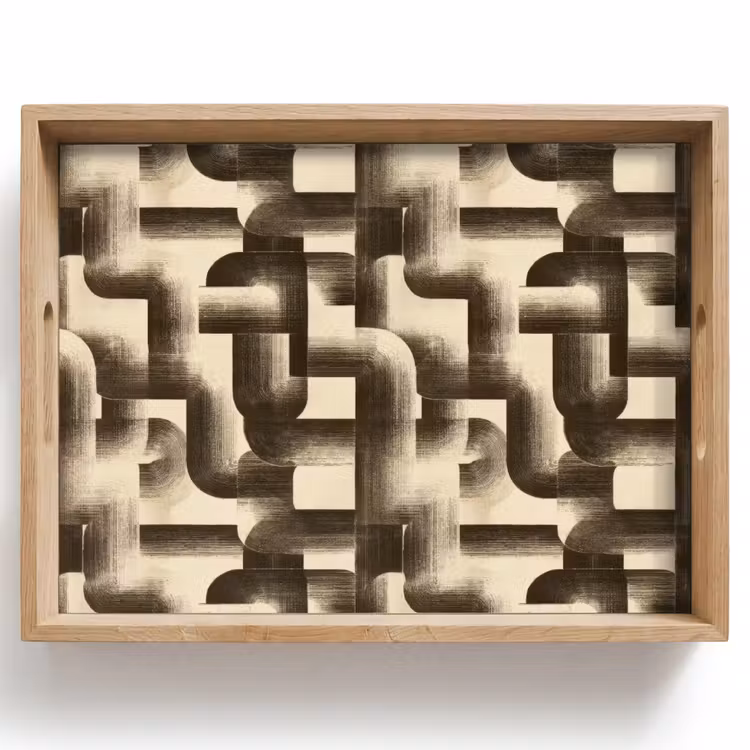 Dienblad - Abstract - Retro - Zwart — 1