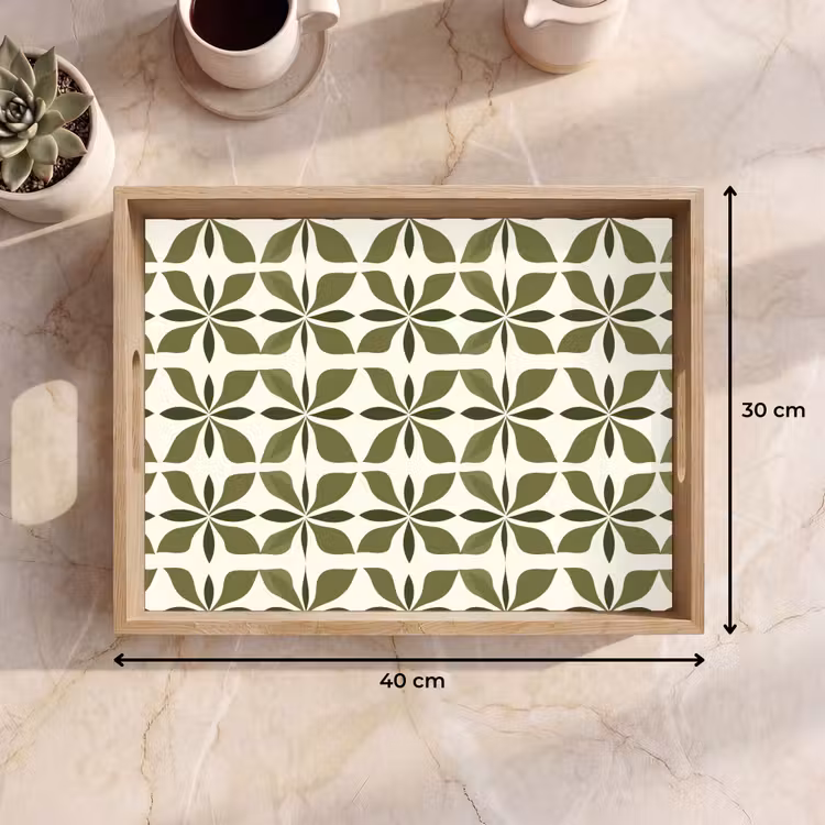 Dienblad - Botanisch - Retro - Groen — 9
