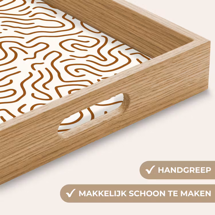 Dienblad - Minimalistisch - Patroon - Terracotta — 5