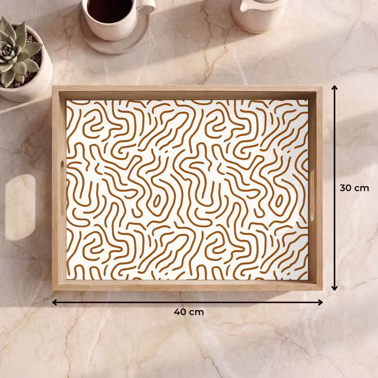 Dienblad - Minimalistisch - Patroon - Terracotta — 9