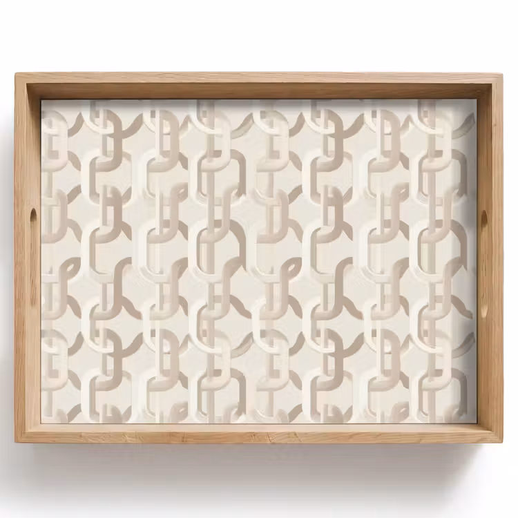 Dienblad - Motief - Abstract - Beige — 1