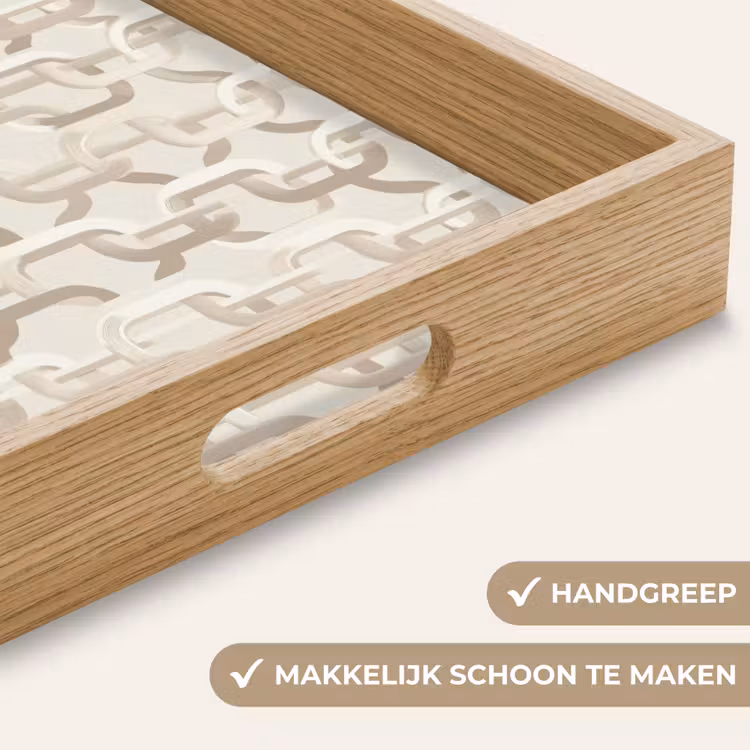 Dienblad - Motief - Abstract - Beige — 5