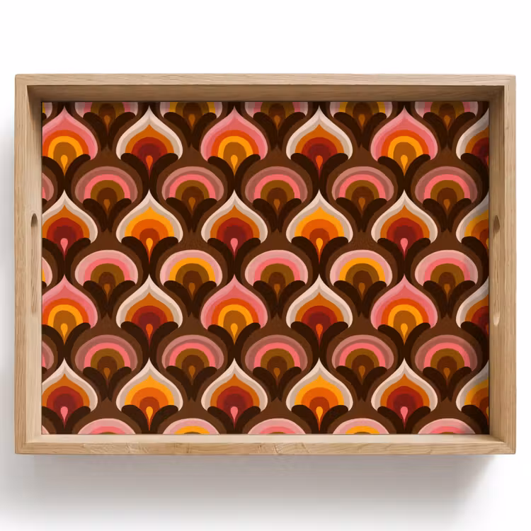 Dienblad - Patroon - Retro - Kleurrijk — 1