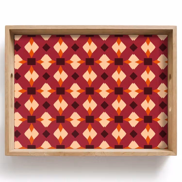 Dienblad - Retro - Patroon - Kleurrijk — 1