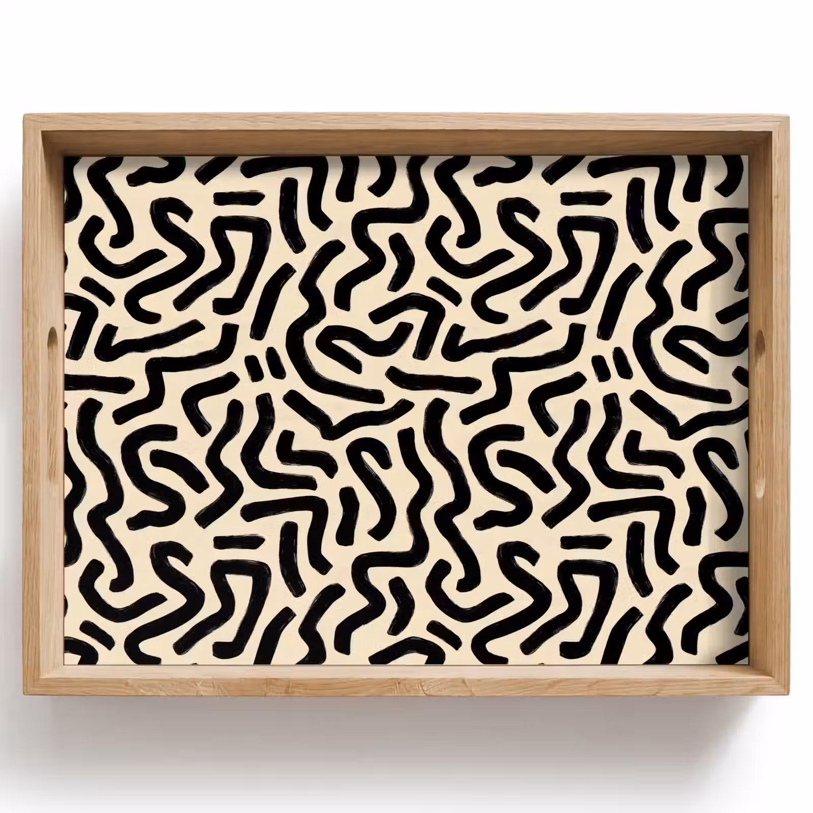 Dienblad - Abstract - Lijnen - Zwart — 1