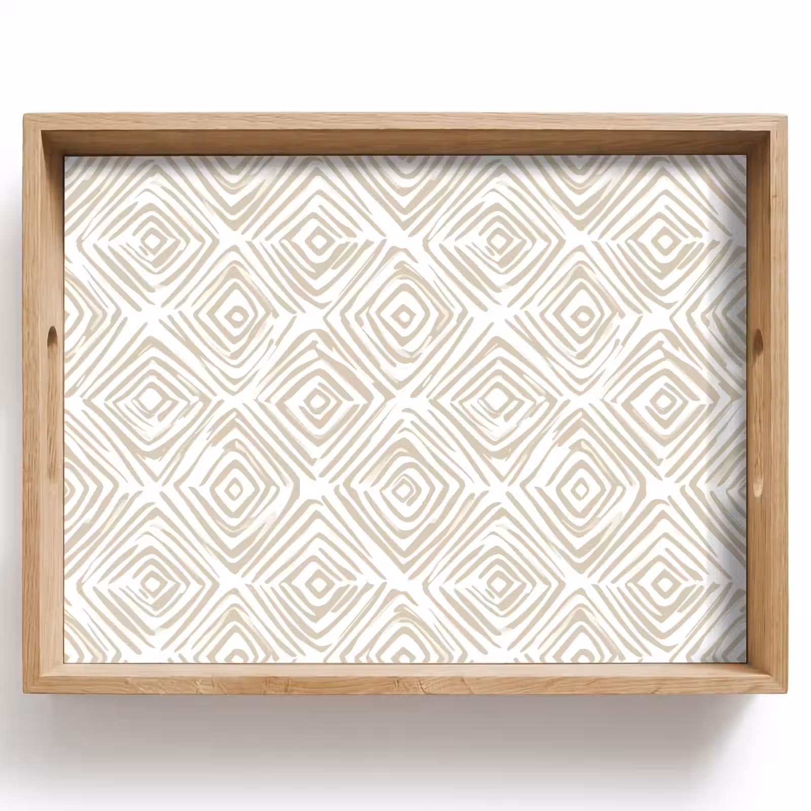 Dienblad - Abstract - Ruit - Beige — 1