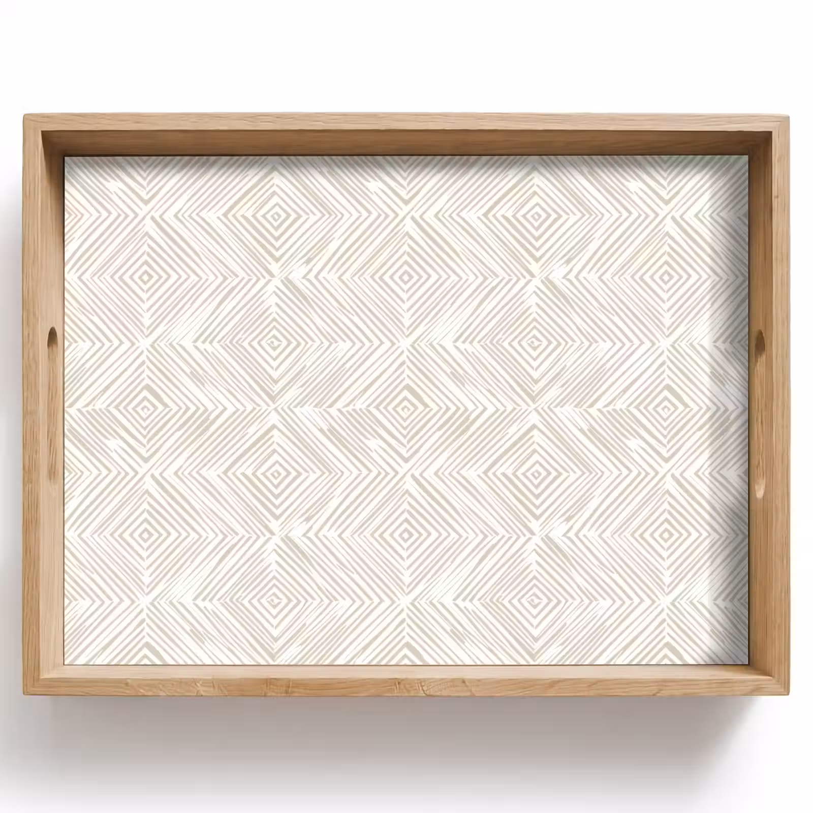 Dienblad - Abstract - Ruiten - Beige — 1