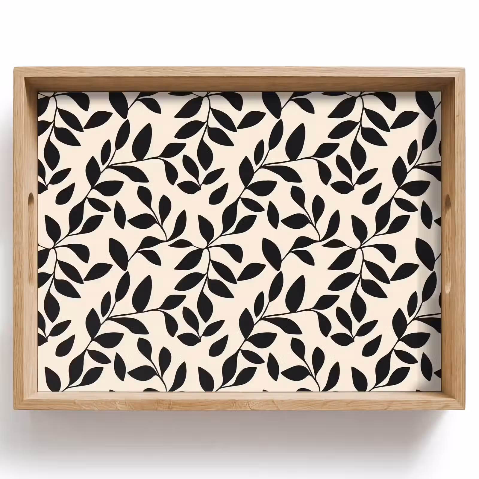 Dienblad - Elegant - Patroon - Zwart - Beige — 1