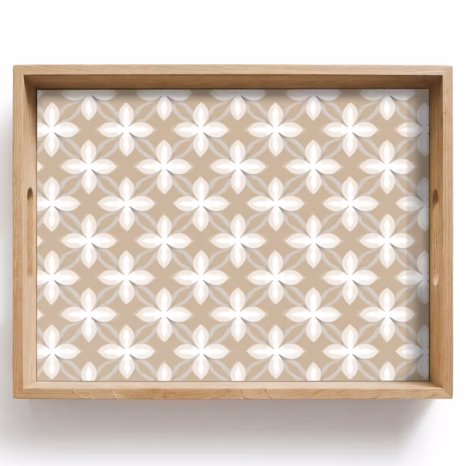 Dienblad - Patroon - Symmetrisch - Beige — 1