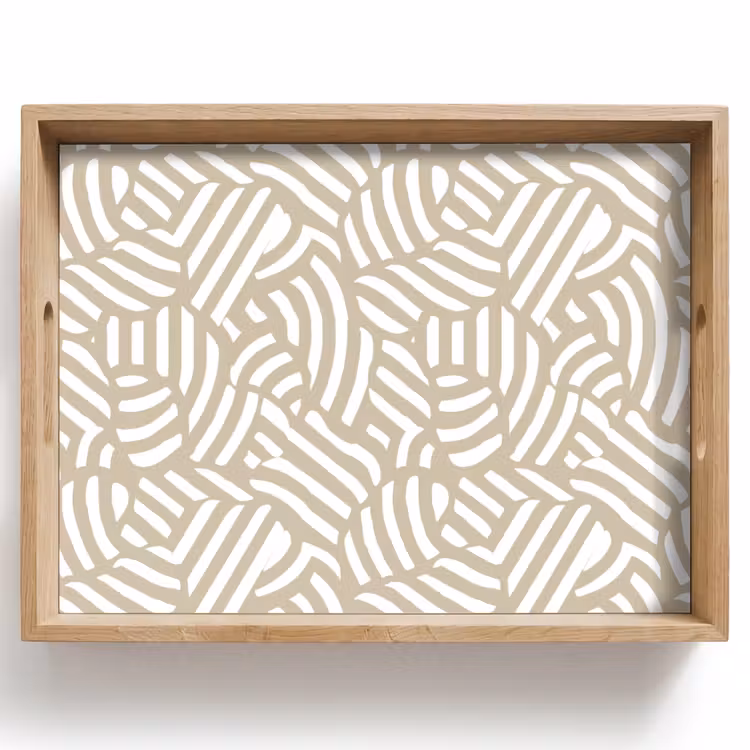 Dienblad - Abstract - Modern - Beige — 1