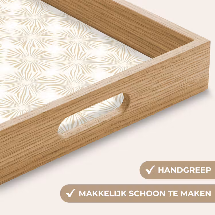 Dienblad - Abstract - Motief - Beige — 5