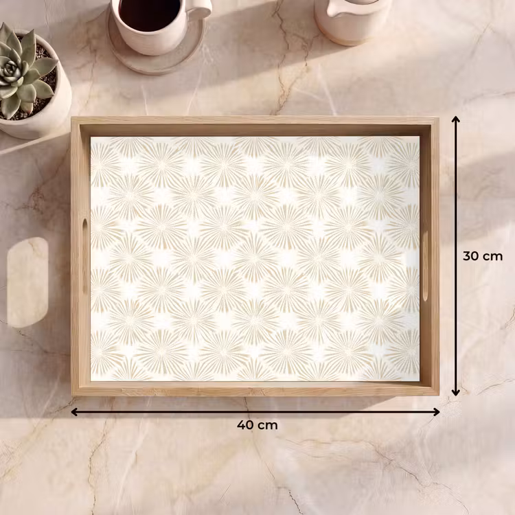Dienblad - Abstract - Motief - Beige — 9