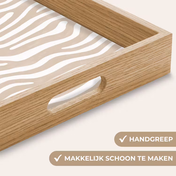 Dienblad - Abstract - Zebra - Beige — 5