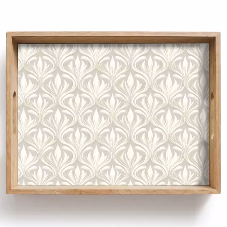 Dienblad - Barok - Patroon - Beige — 1