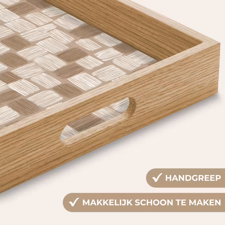 Dienblad - Blok - Patroon - Bruin — 5