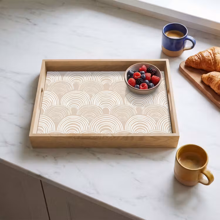 Dienblad - Golven - Structuur - Beige — 4
