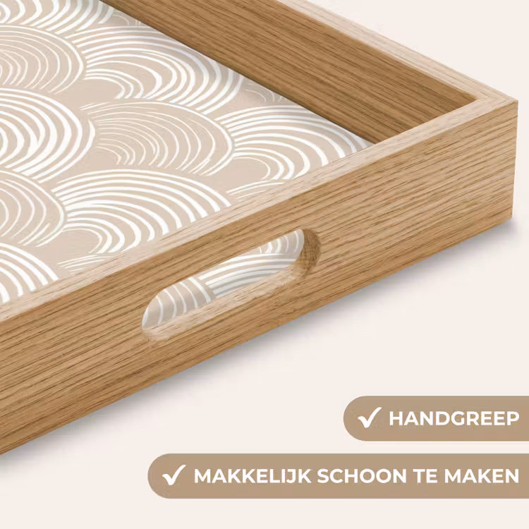 Dienblad - Golven - Structuur - Beige — 5