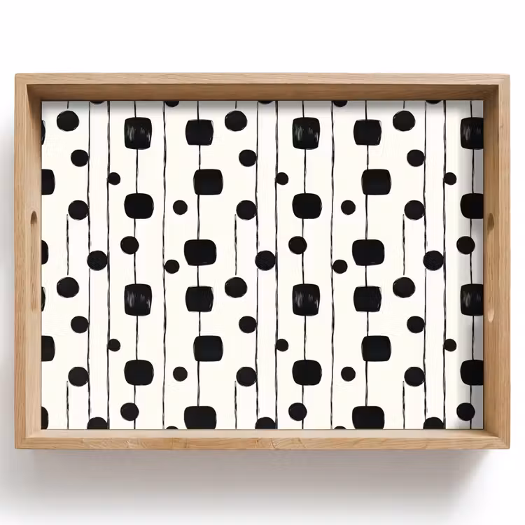 Dienblad - Grafisch - Modern - Zwart — 1