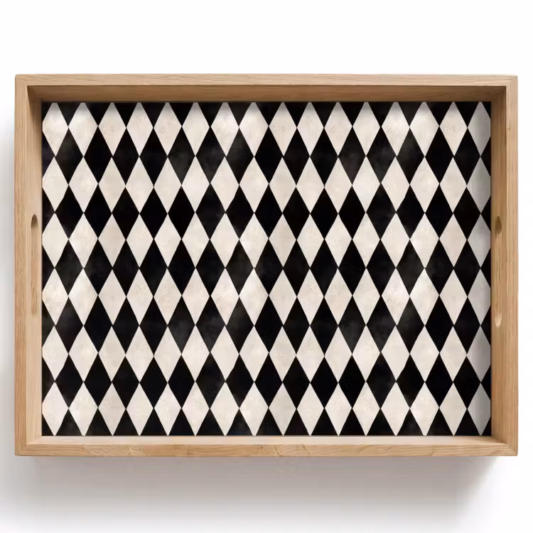 Dienblad - Klassiek - Patroon - Zwart — 1