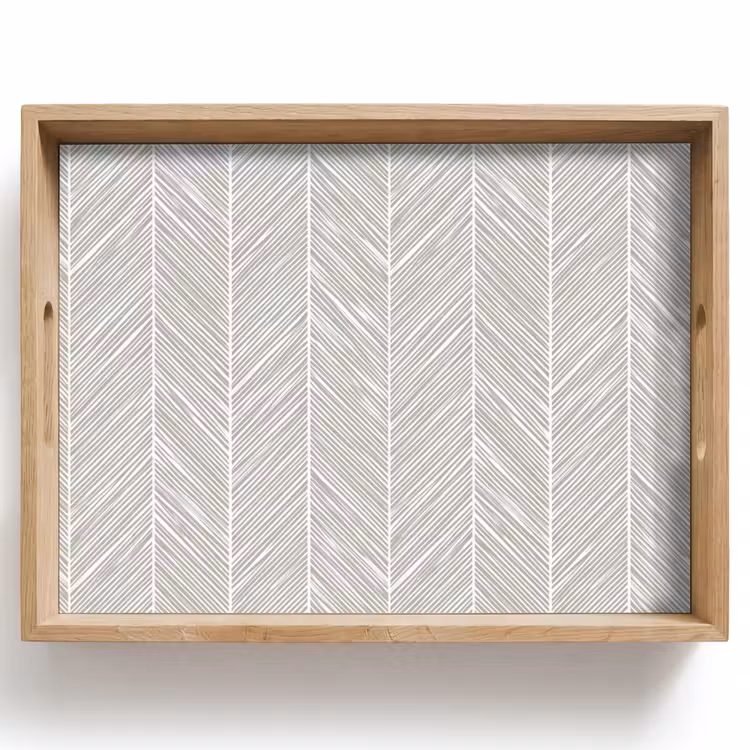 Dienblad - Klassiek - Visgraat - Grijs — 1