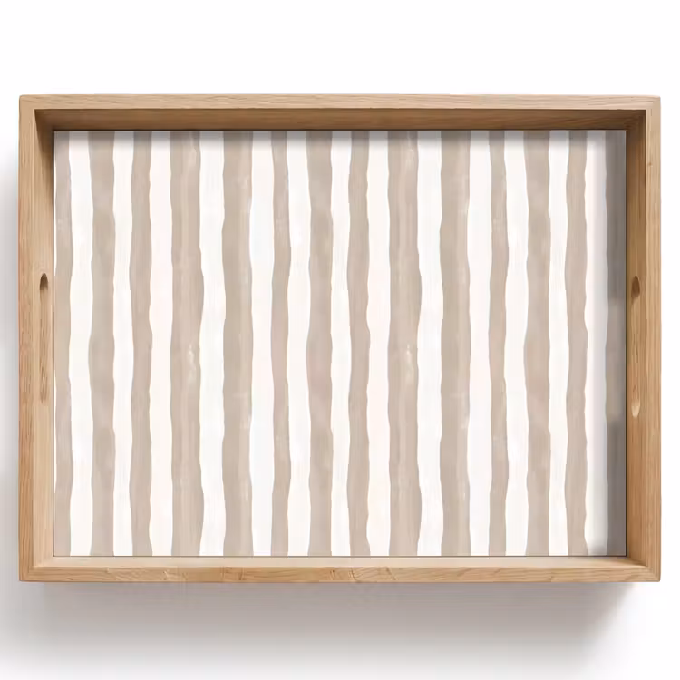 Dienblad - Minimalistisch - Strepen - Beige — 1