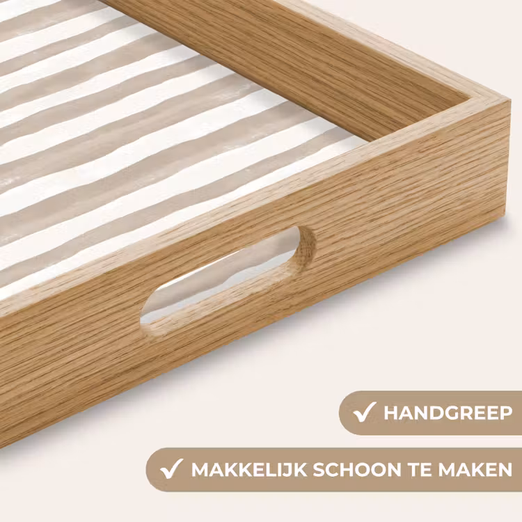 Dienblad - Minimalistisch - Strepen - Beige — 5