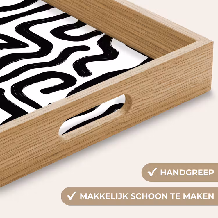 Dienblad - Modern - Lijnen - Zwart — 5