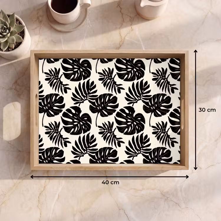 Dienblad - Modern - Monstera - Zwart — 9
