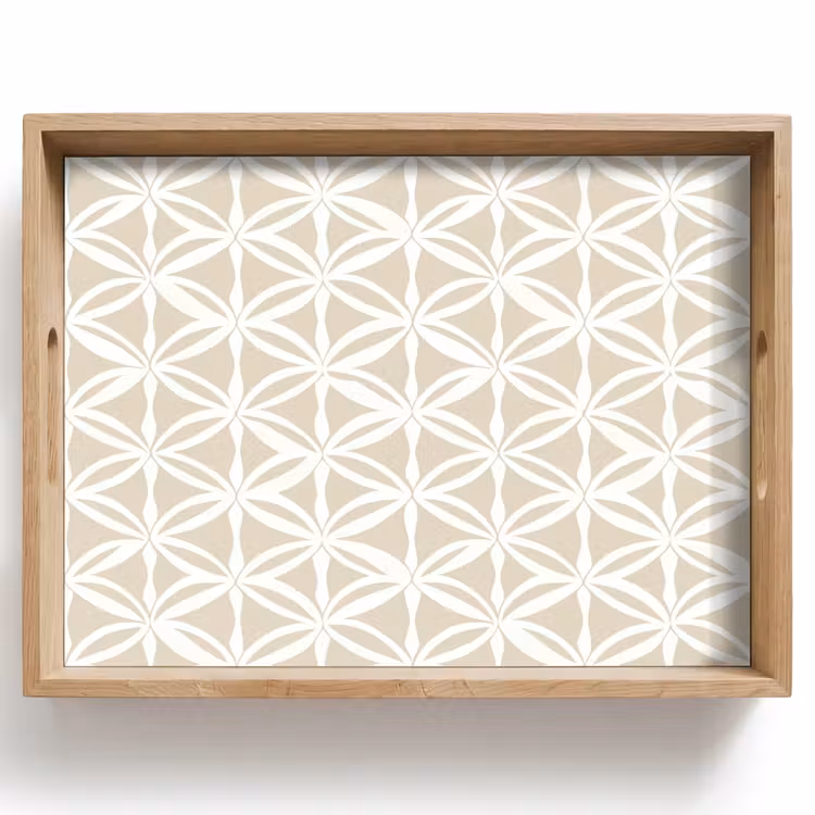Dienblad - Motief - Modern - Beige — 1