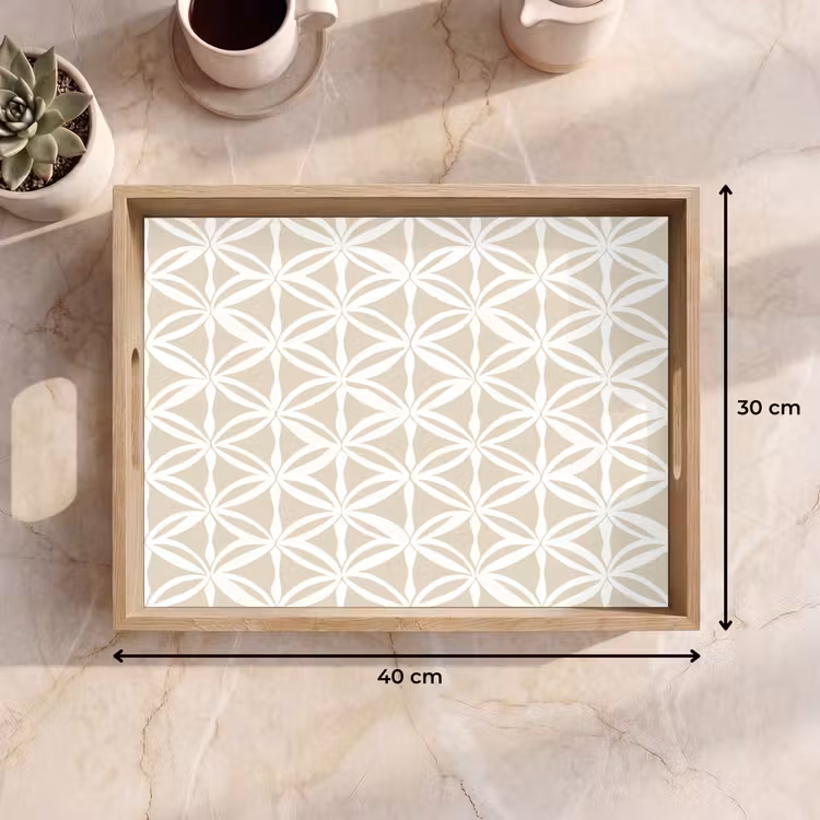 Dienblad - Motief - Modern - Beige — 9