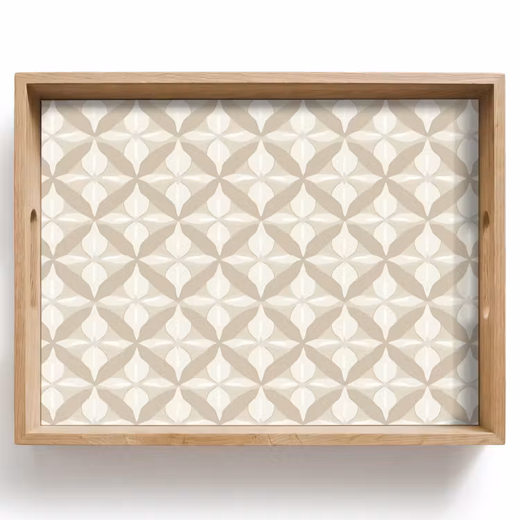 Dienblad - Patroon - Klassiek - Beige — 1