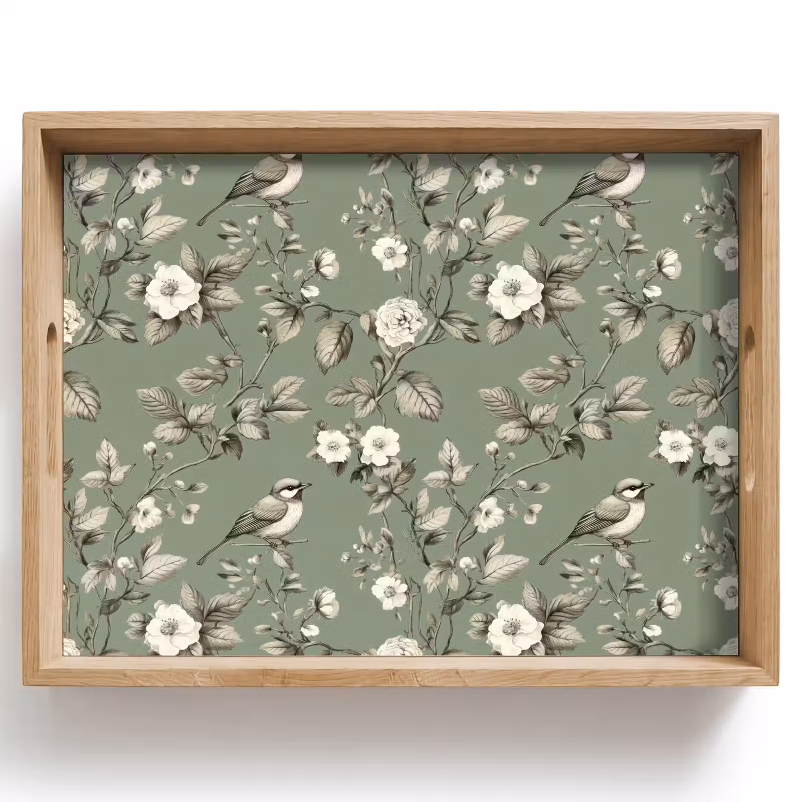 Dienblad - Botanisch - Vogels - Groen — 1