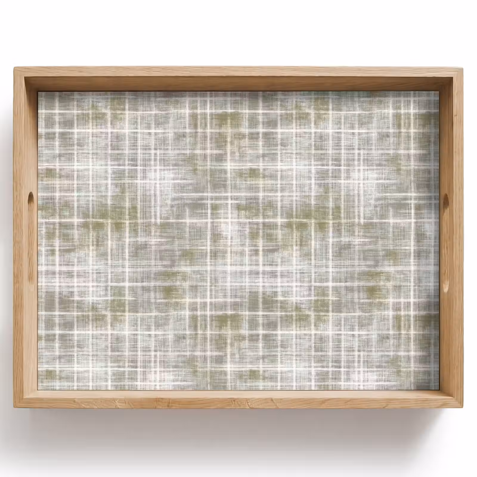 Dienblad - Linnen - Patroon - Groen — 1