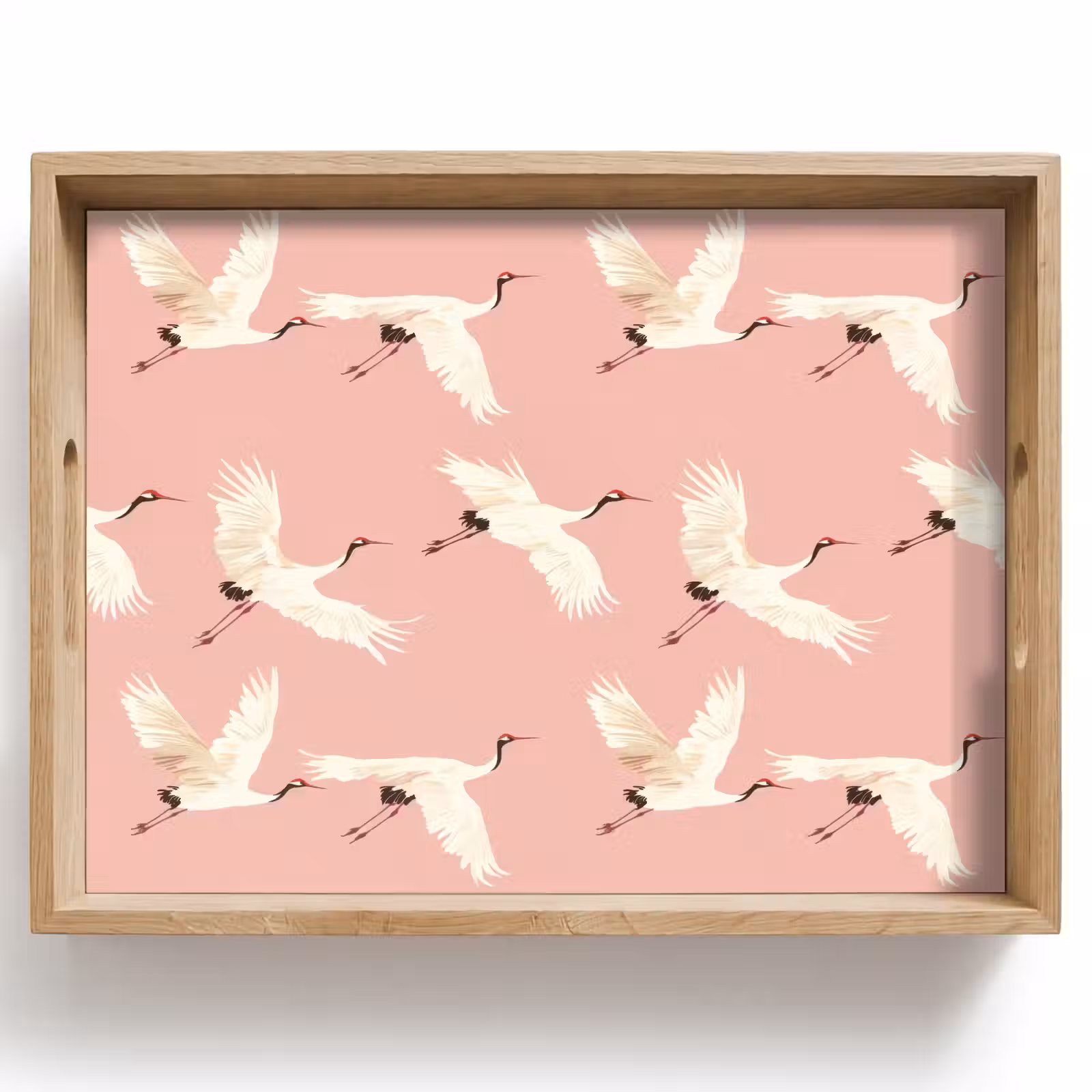 Dienblad - Modern - Kraanvogels - Roze — 1