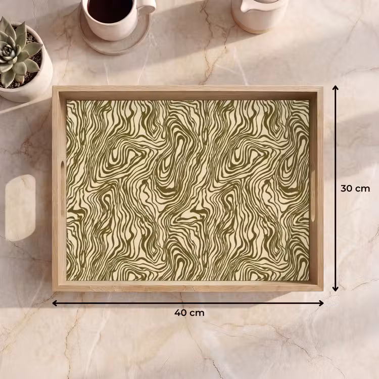 Dienblad - Abstract - Marmer - Groen — 9