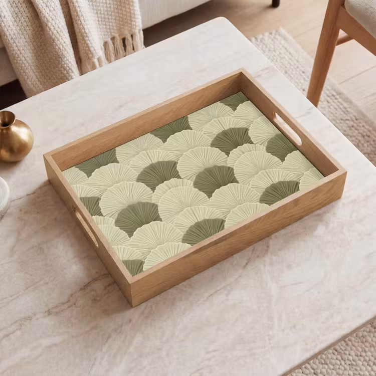 Dienblad - Bladeren - Structuur - Groen — 2