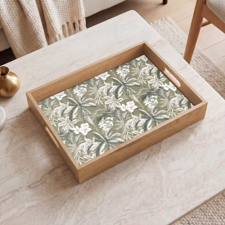 Dienblad - Botanisch - Bloemen - Groen — 2