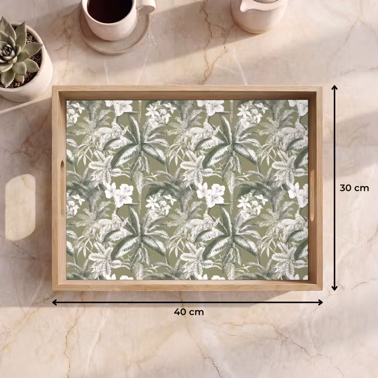 Dienblad - Botanisch - Bloemen - Groen — 9