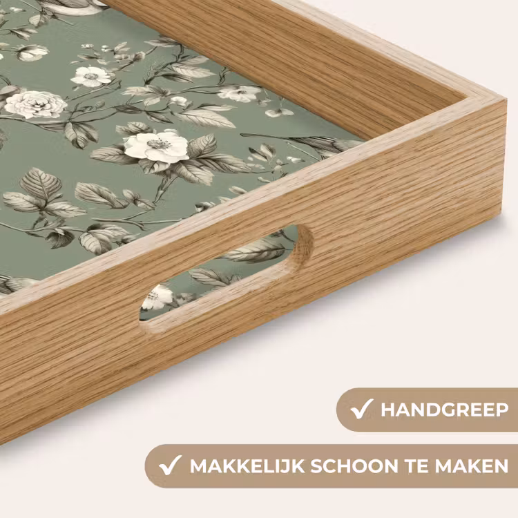 Dienblad - Botanisch - Vogels - Groen — 5