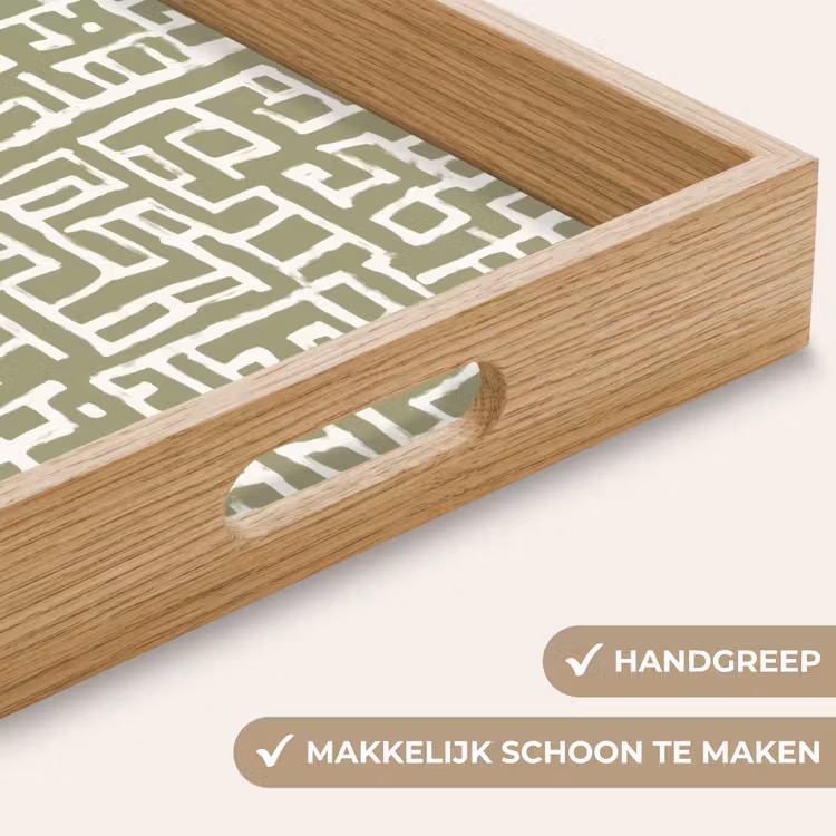 Dienblad - Grafisch - Patroon - Groen — 5