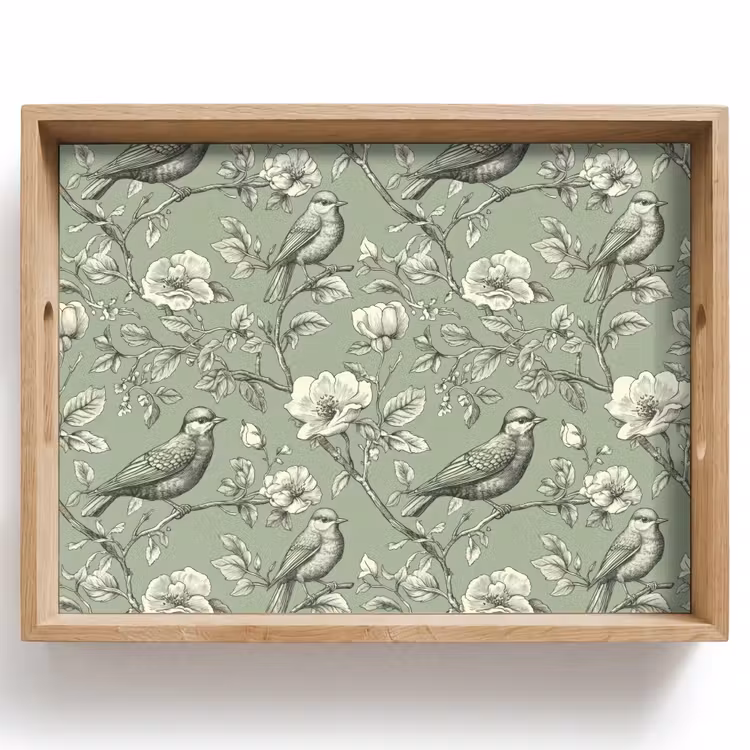 Dienblad - Klassiek - Botanisch - Groen — 1