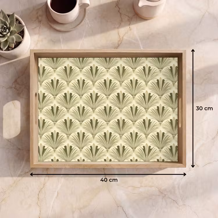 Dienblad - Klassiek - Waaier - Groen — 9