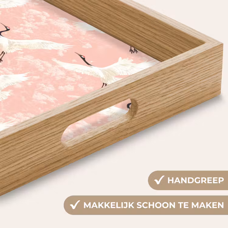 Dienblad - Kraanvogels - Bloesem - Roze — 5