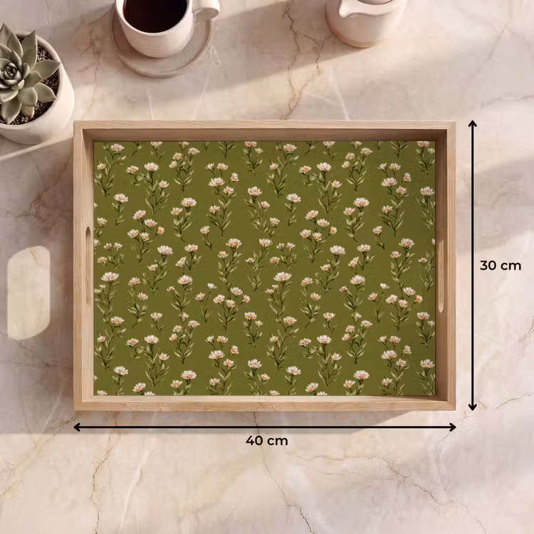 Dienblad - Landelijk - Bloemen - Groen — 9